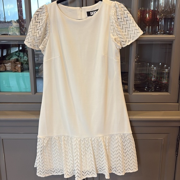 DKNY White Flounce Dress - Picture 3 of 6